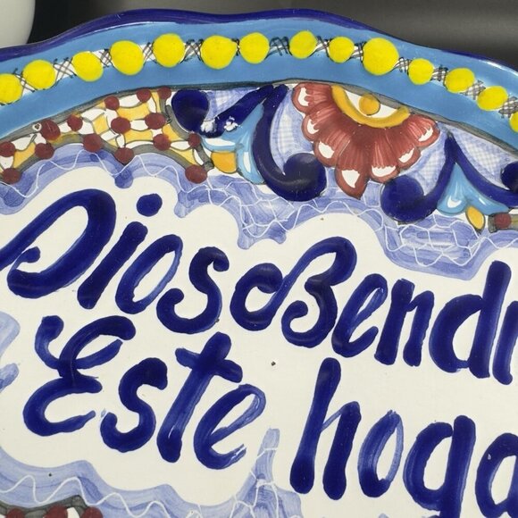 Hand Made Talavera Pottery Mexican Ceramic Hand Painted Tray Oval Dish HR Puebla - Picture 6 of 13